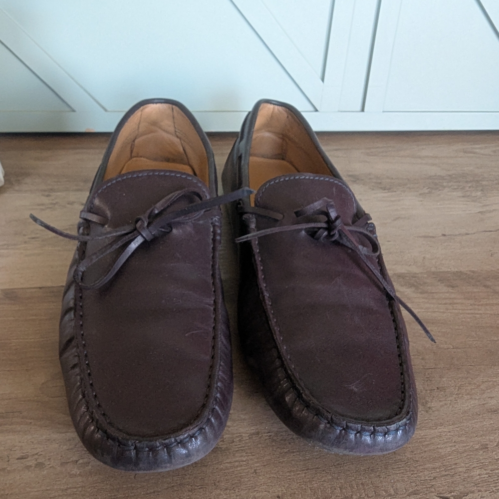 Tod's Dark Brown Leather Driving Loafers - Picture 6 of 12